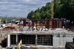 Динамика строительства Пермской художественной галереи в августе